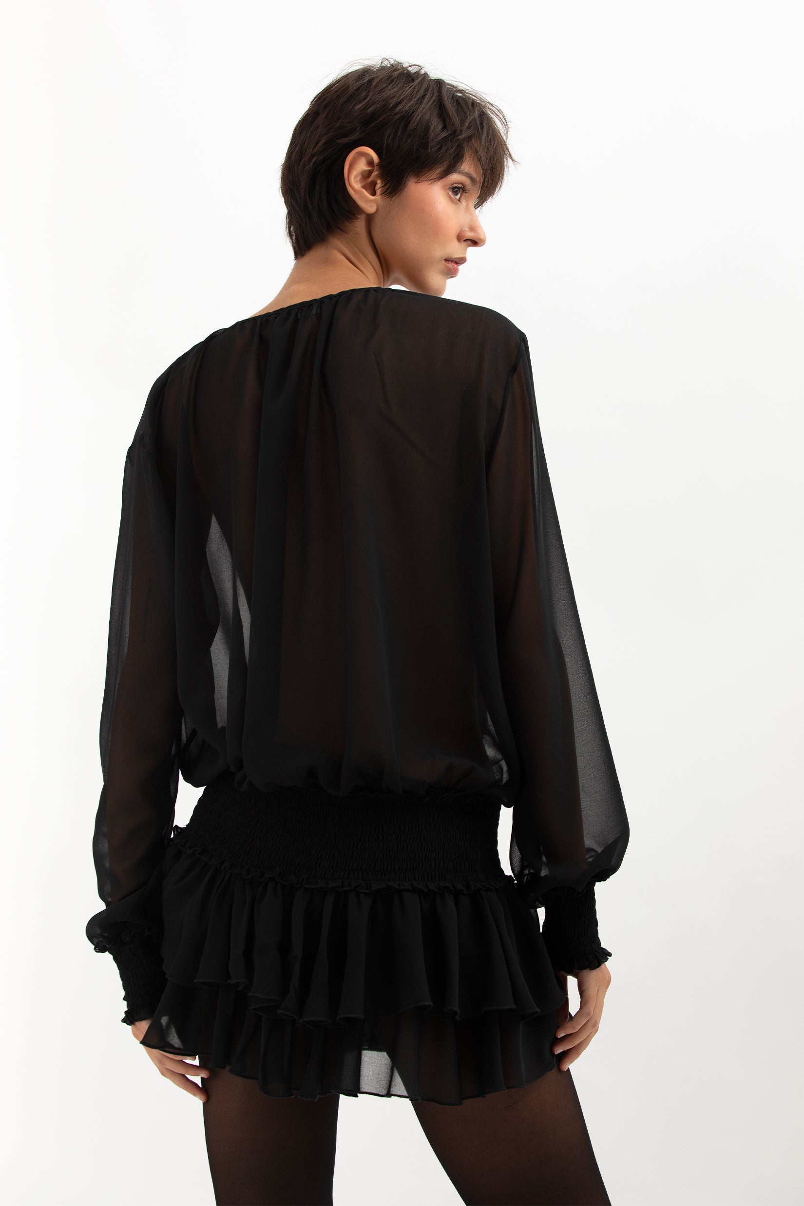 SELENE Chiffon Dress - Audrey Vallens