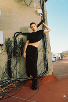 All-gen Gathered Detail Crop Tee - Audrey Vallens