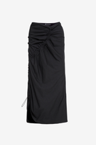 All-gen Gathered Seam Cotton Silk Skirt - Audrey Vallens
