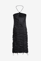 All-gen Gathered Seam Halter Dress - Audrey Vallens