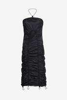 All-gen Gathered Seam Halter Dress - Audrey Vallens