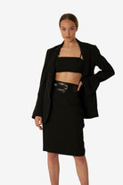 AV TRIPLE WAISTED LEATHER BELT LOTUS CHARM - Audrey Vallens