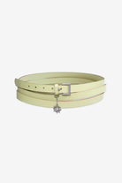 AV TRIPLE WAISTED LEATHER BELT LOTUS CHARM - Audrey Vallens