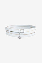 AV TRIPLE WAISTED LEATHER BELT LOTUS CHARM - Audrey Vallens